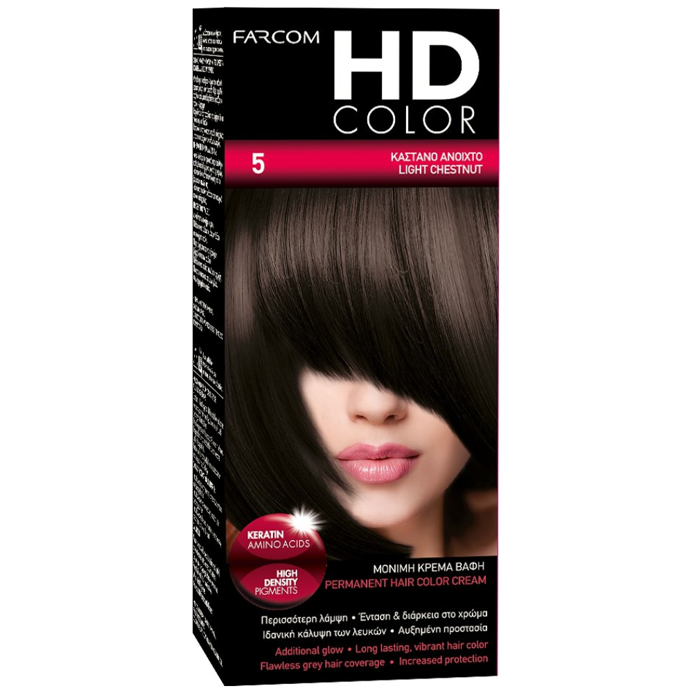 HD Color Σετ Βαφής Μαλλιών Ν5 Καστανό Ανοικτό