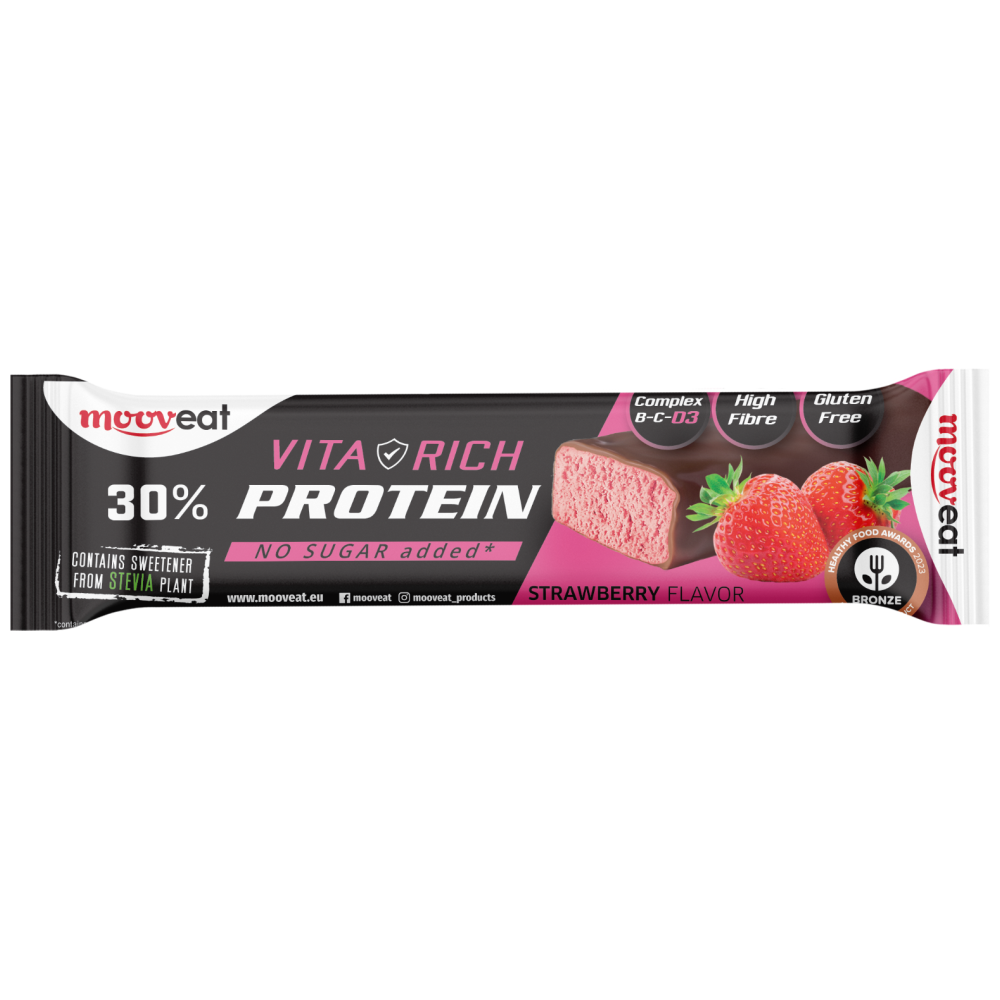 Mooveat Μπάρα Πρωτεϊνης Vita Rich 30% Protein 12/60gr