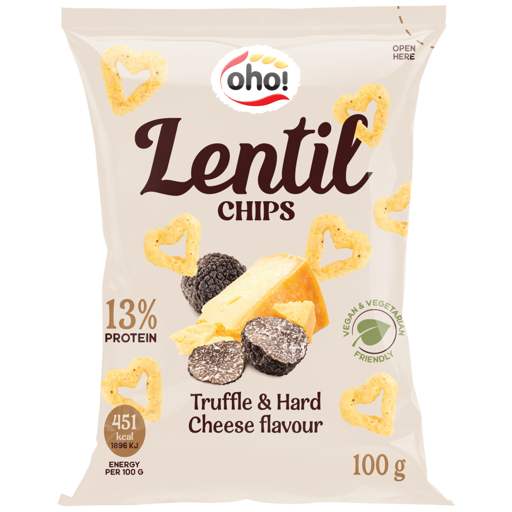 Oho Chips Με Φακή Τρούφα & Τυρί 100gr