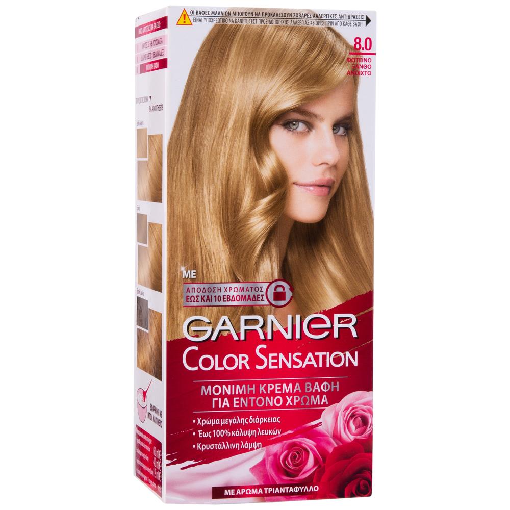 Garnier Color Sensation No 8.0 Φωτεινό Ξανθό Ανοιχτό 40ml