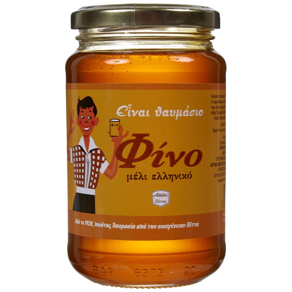 Φινο Μέλι Ελληνικό Γυάλινο Βάζο 450gr