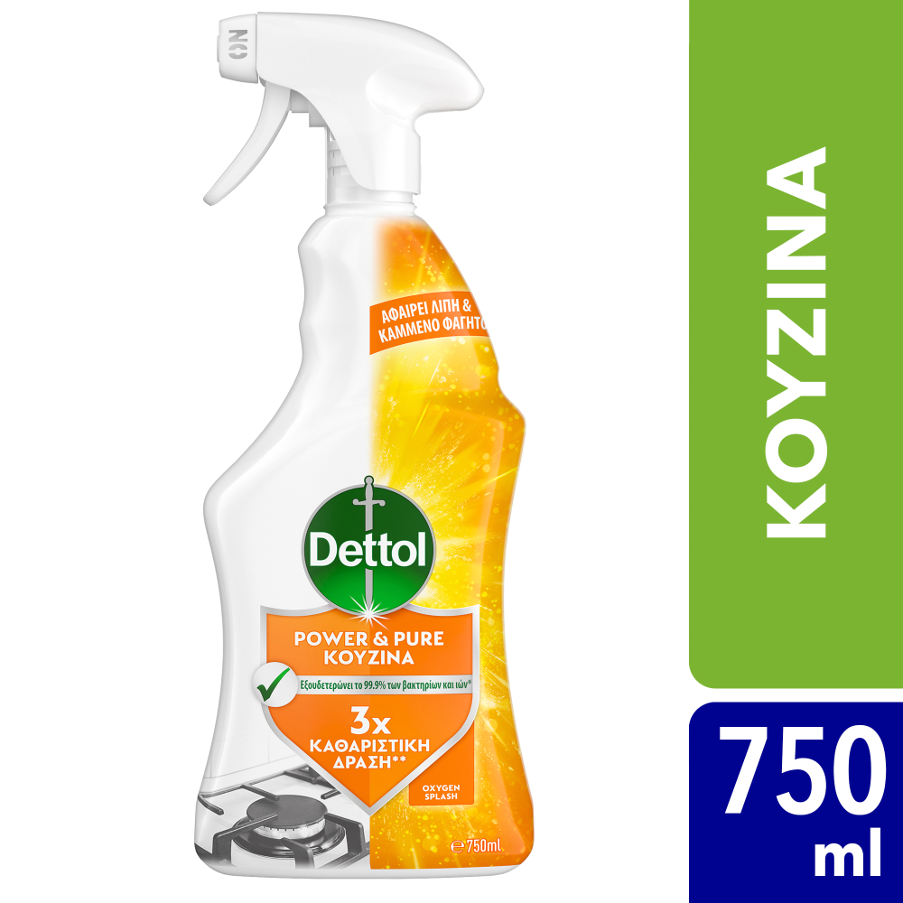 Dettol Power & Pure Καθαριστικό Κουζίνας Αντλία 750ml