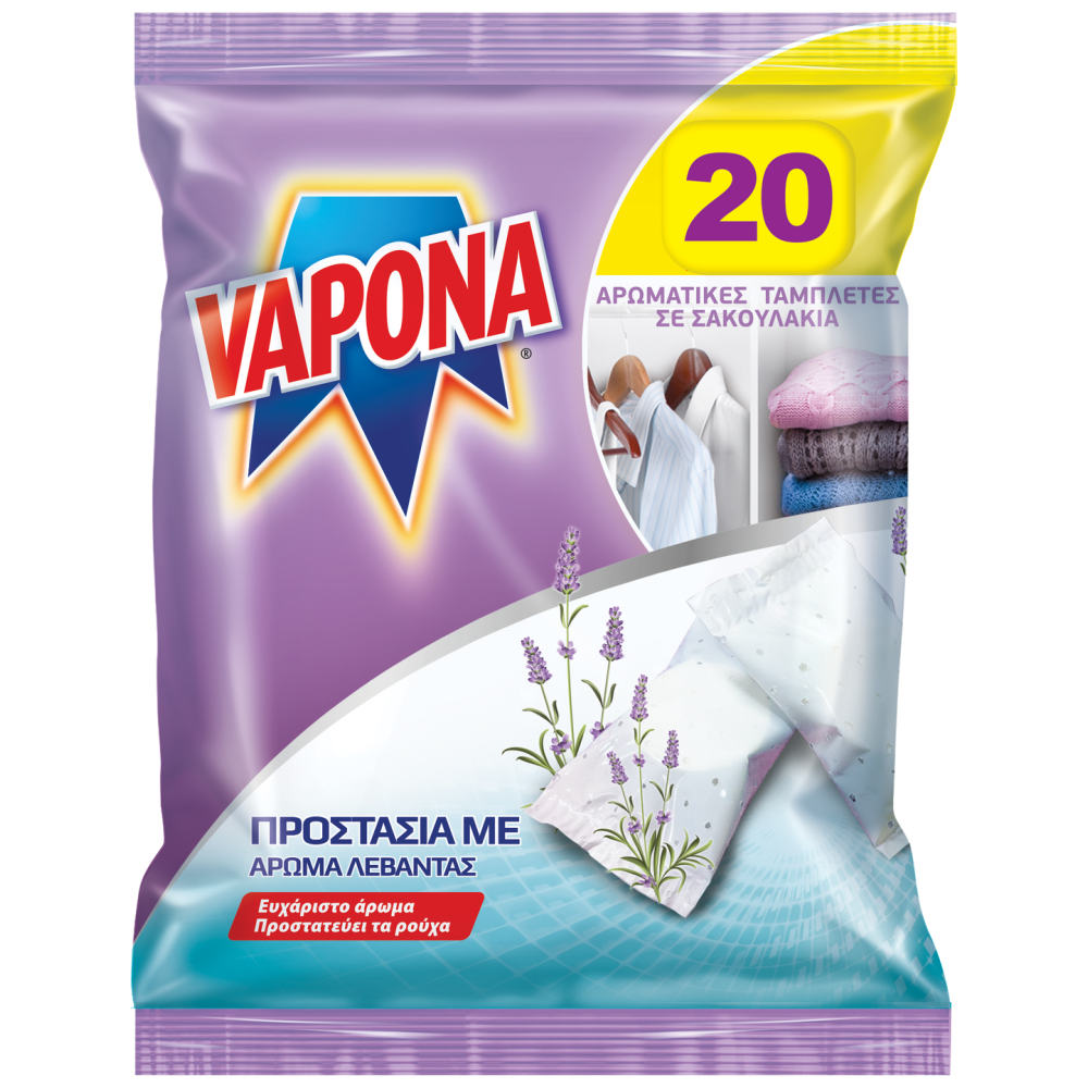 Vapona Σκοροκτόνες Ταμπλέτες Αρωματικές 20 τεμάχια