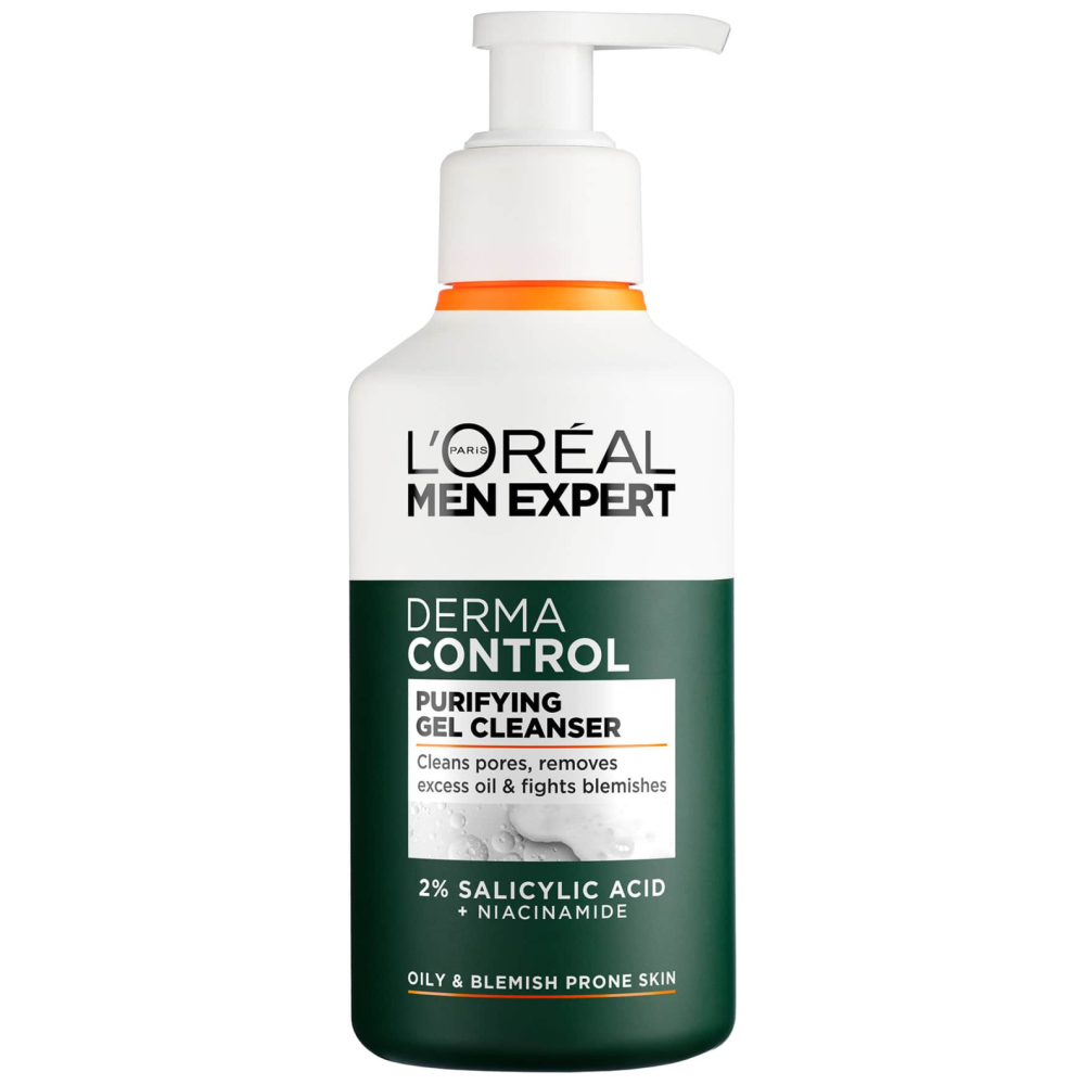 L'oreal Men Derma Control Gel Καθαριστικό Προσώπου 260ml