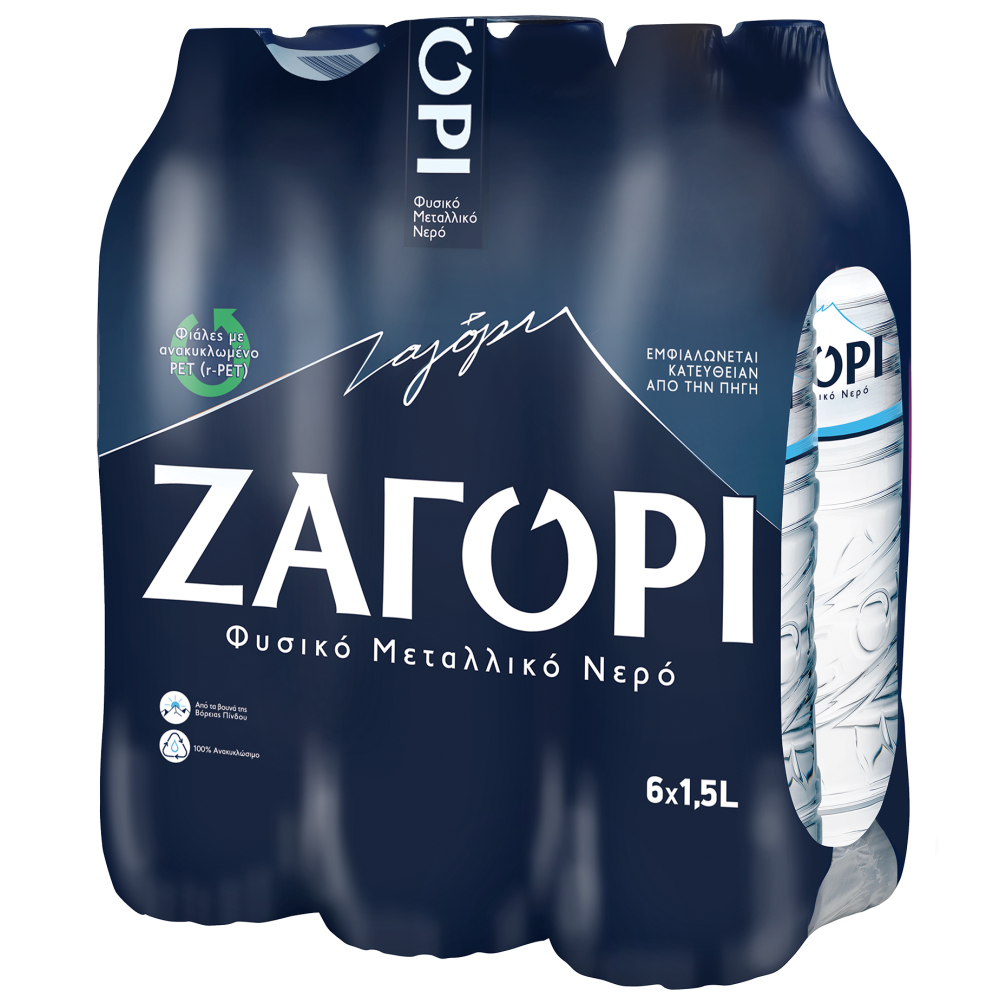 Ζαγόρι Φυσικό Μεταλλικό Νερό 1,5lt 6τεμ