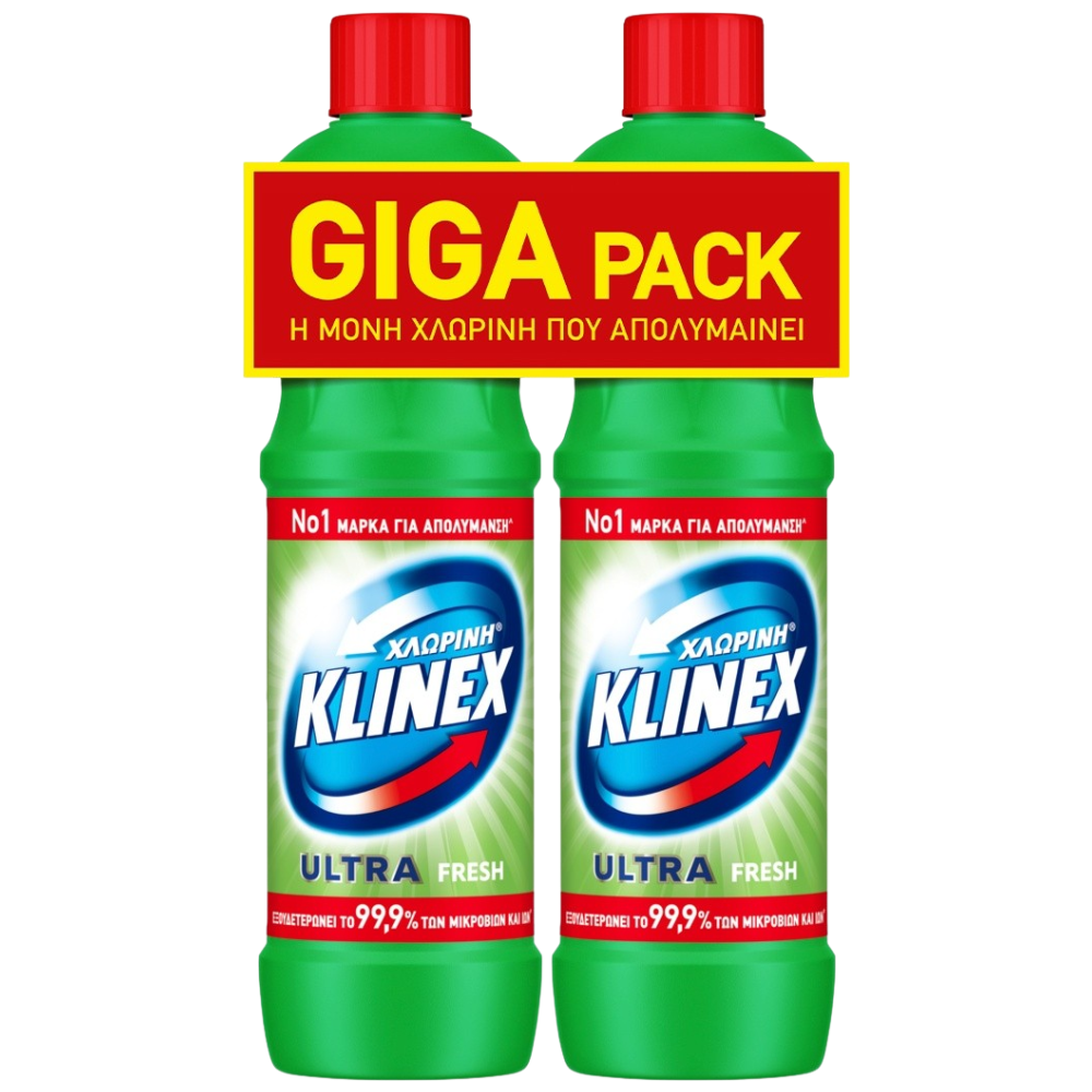 Klinex Ultra Χλωρίνη Fresh 2x750ml Giga Pack