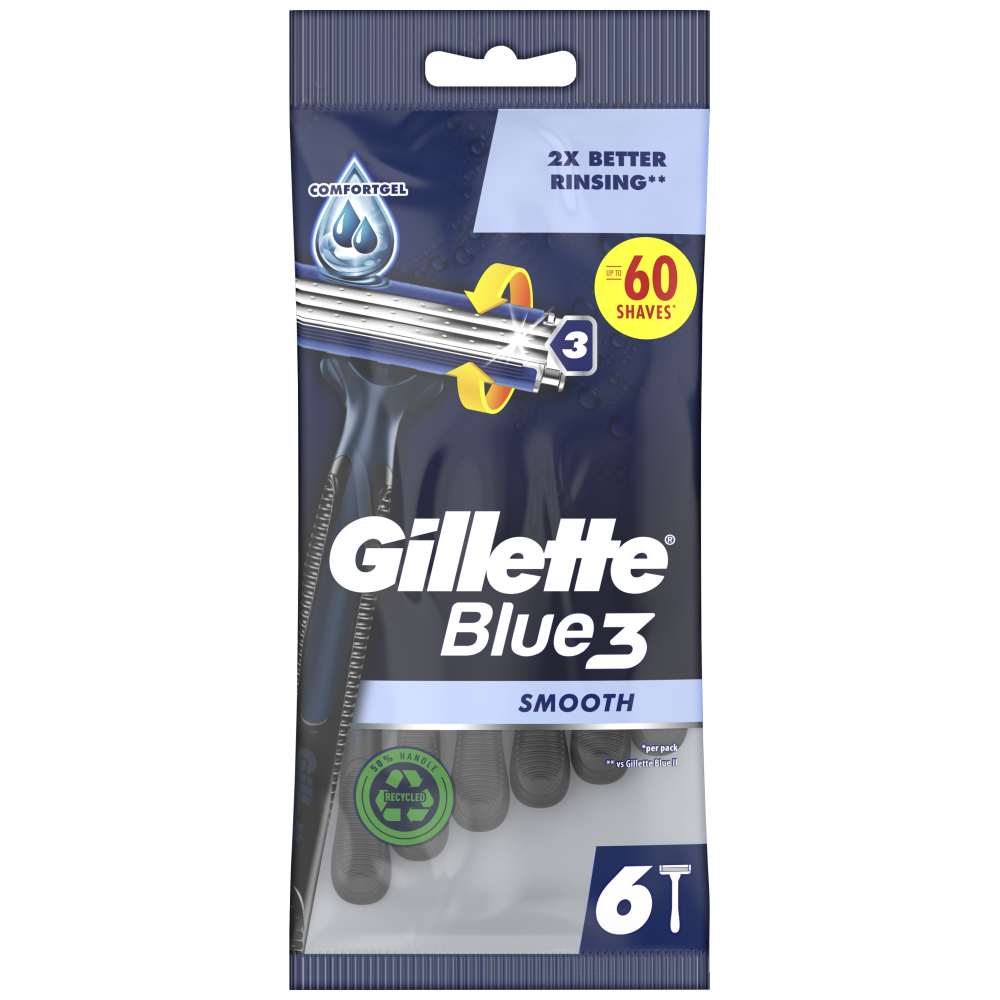 Gillette Blue III Smooth Ξυραφάκια Μιας Χρήσης 6τεμ