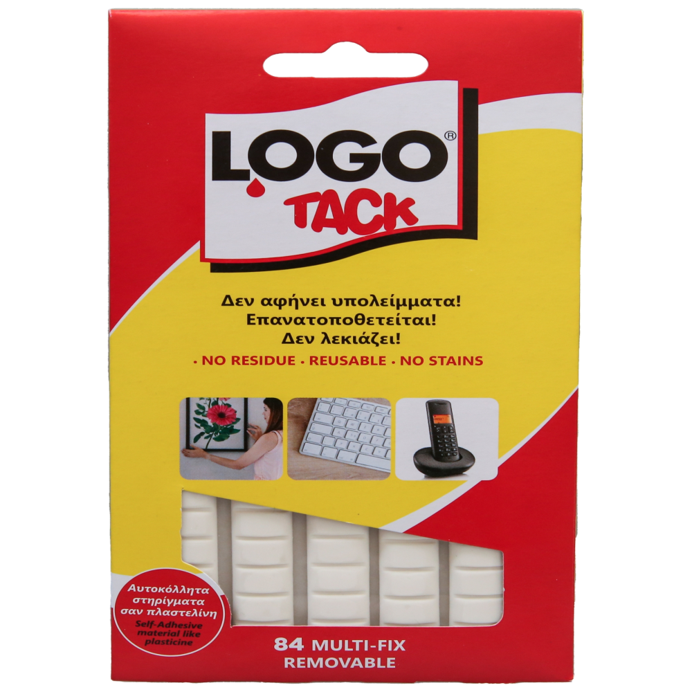 Logo Tack Αυτοκόλλητα Λευκό 84 κύβων