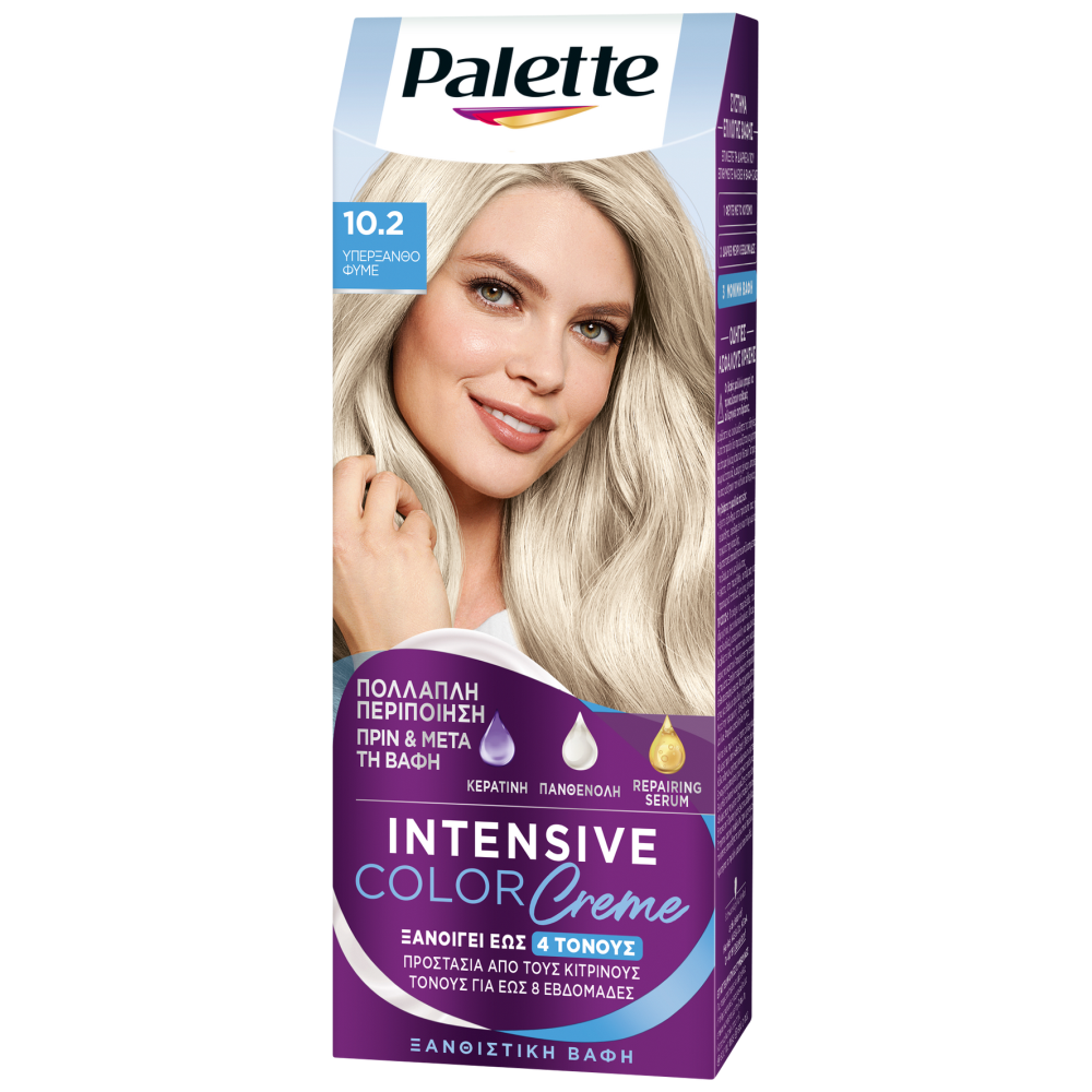 Palette Κρέμα Βαφή Μαλλιών N10.2 Ξανθό