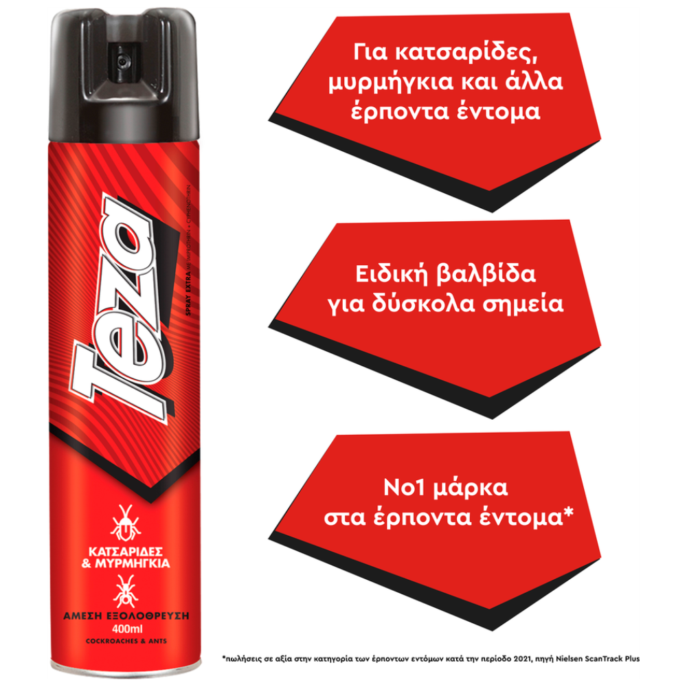 Teza Κατσαριδοκτόνο Spray Extra 400ml