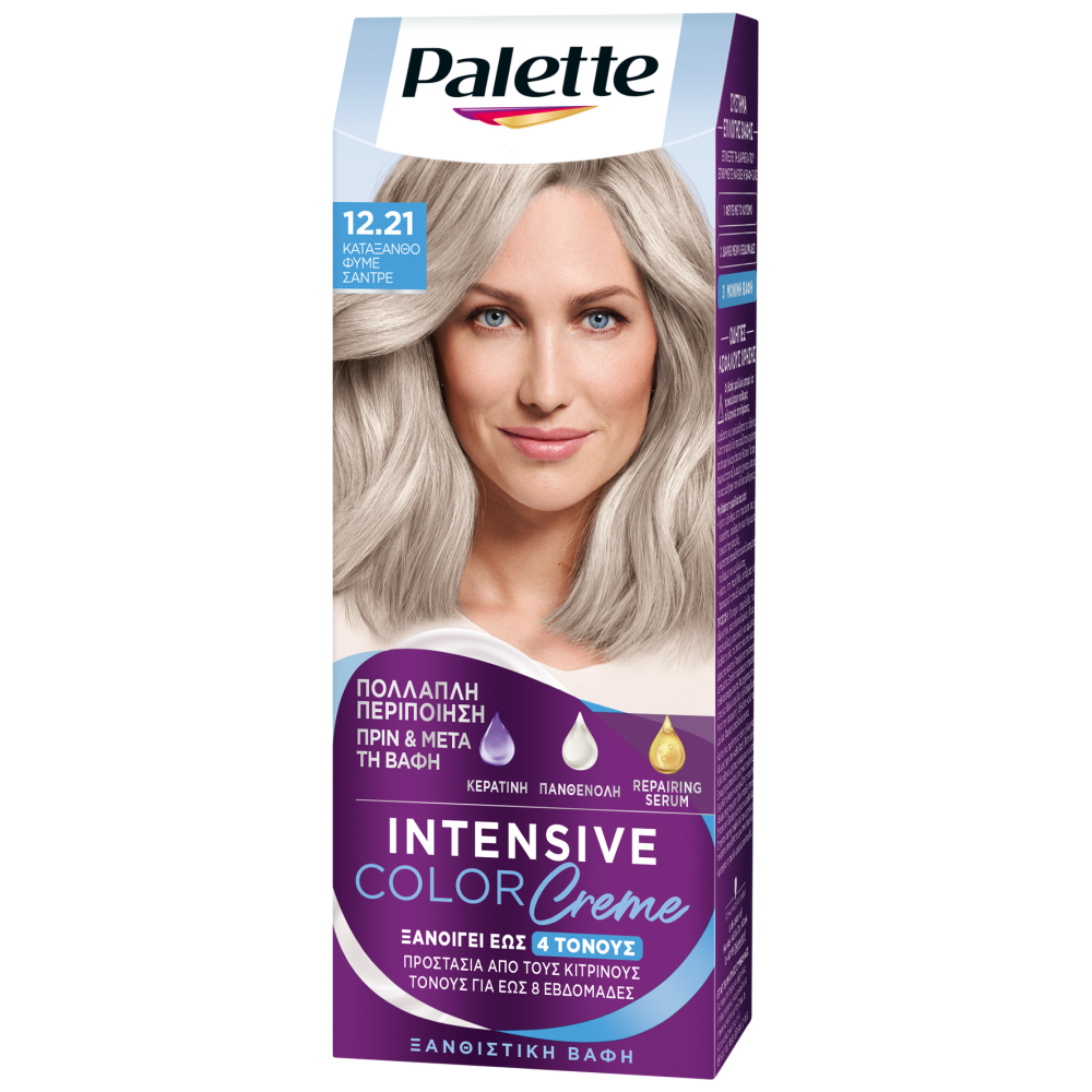Palette Βαφή Μαλλιών Intensive Color Creme No12.21 Κατάξανθο