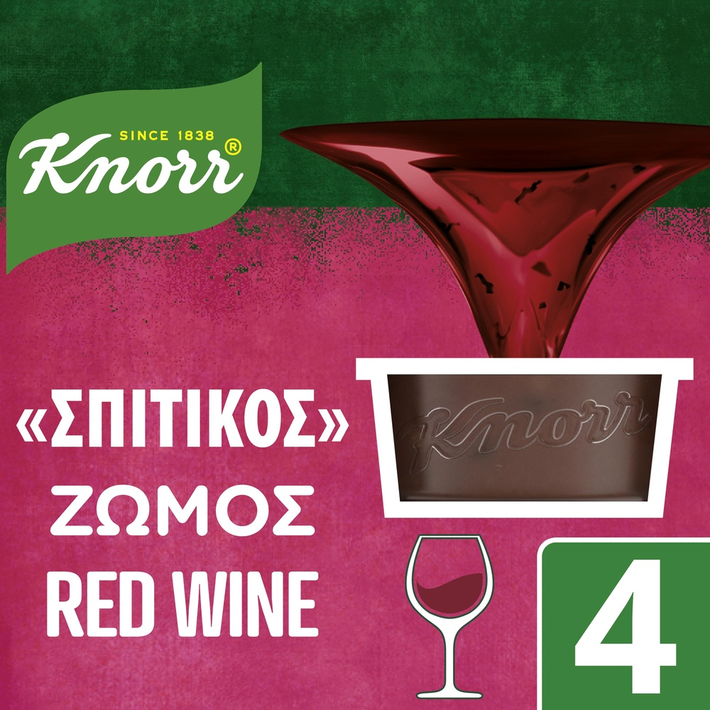 Knorr Σπιτικός Ζωμός Κόκκινο Κρασί 4x26gr