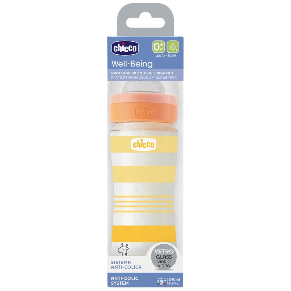 Chicco Mπιμπερό Γυάλινο Θηλή Σιλικόνης 240ml
