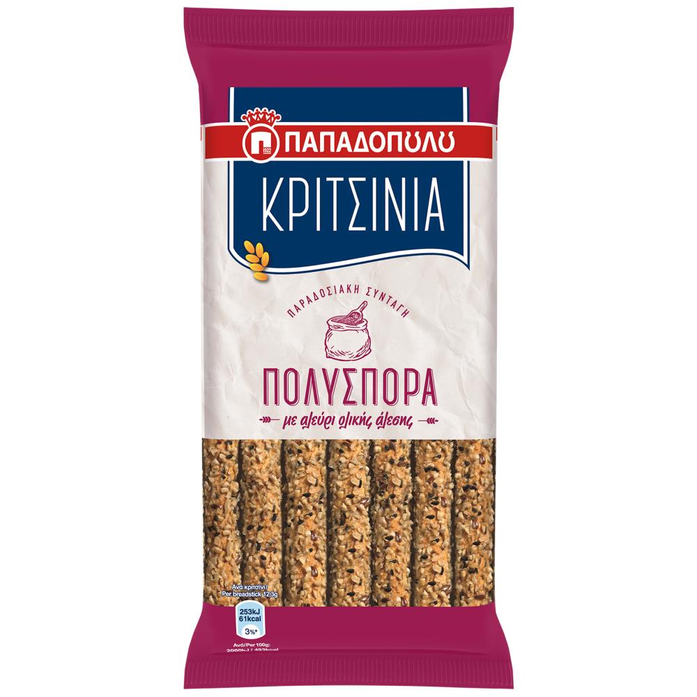 Παπαδοπούλου Κριτσίνια Πολύσπορα 185gr