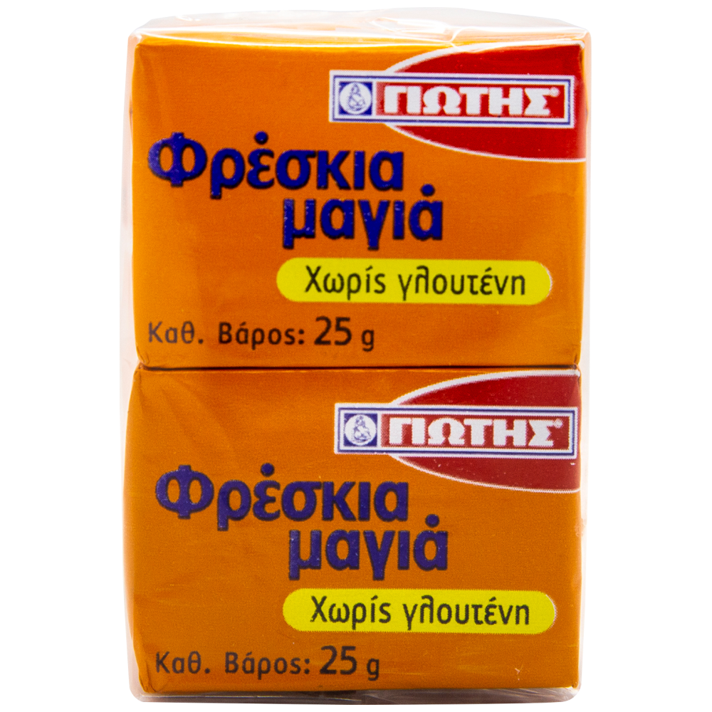 Γιώτης Μαγιά Νωπή Σε Κύβούς Χωρίς Γλουτένη 50gr 2τεμ