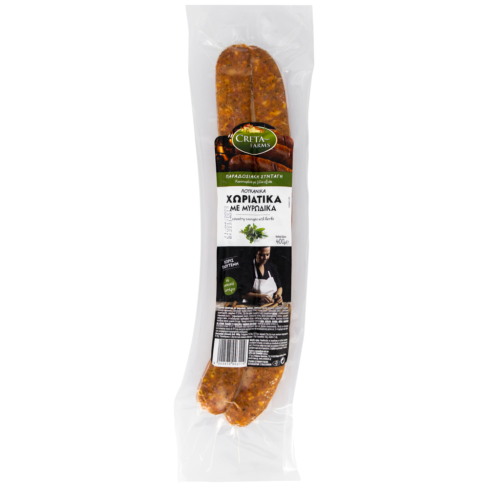 Creta Farms Λουκάνικα Χωριάτικα Με Μυρωδικά 400gr
