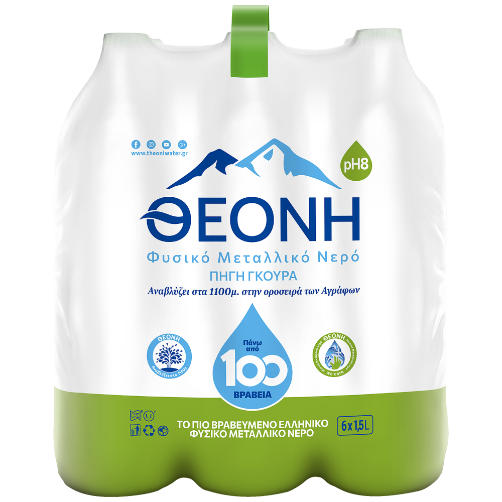 Θεόνη Φυσικό Μεταλλικό Νερό 6x1,5lt