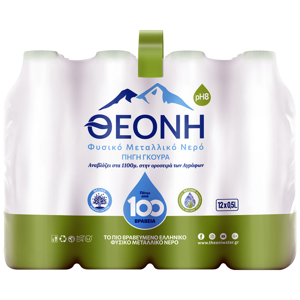 Θεόνη Φυσικό Μεταλλικό Νερό 12x500ml
