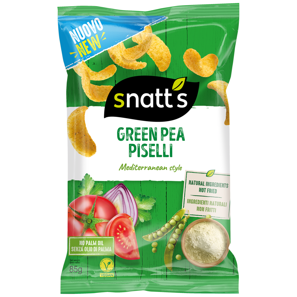 Snatt's Chips Μπιζελιού Μεσογειακή Γεύση 85gr