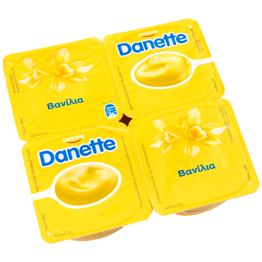 Danette Κρέμα Βανίλια 4x125gr