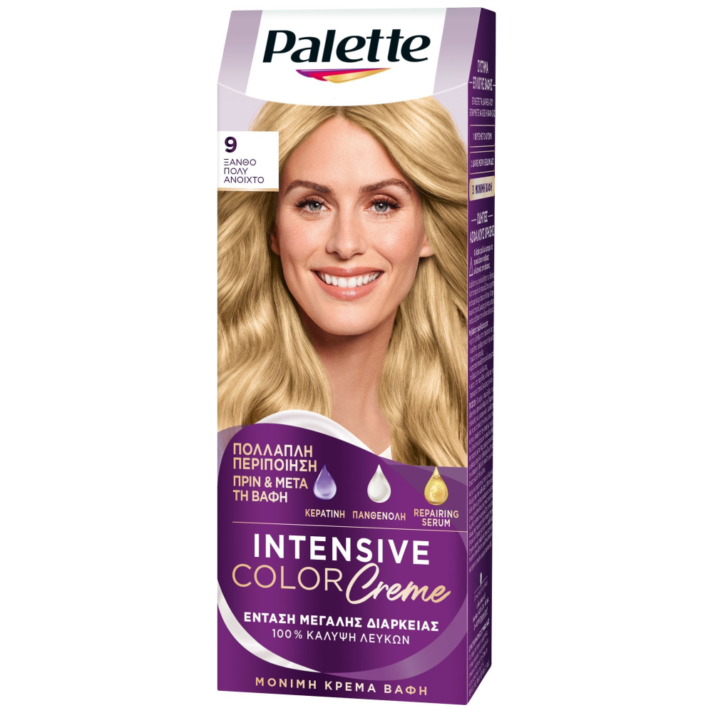 Palette Κρέμα Βαφή Μαλλιών Ν9 Ξανθό Πολύ Ανοιχτό