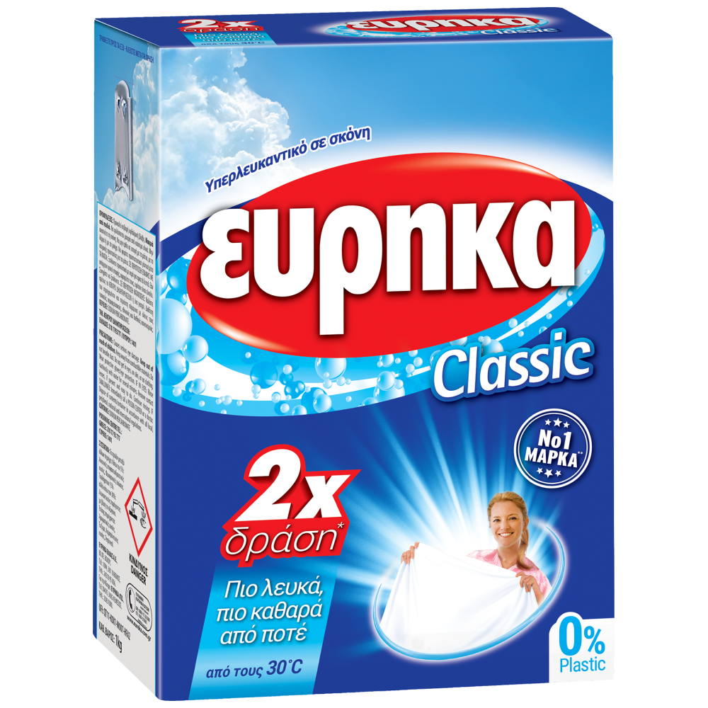Εύρηκα Υπερλευκαντικό Ρούχων Σκόνη Κουτί 1kg
