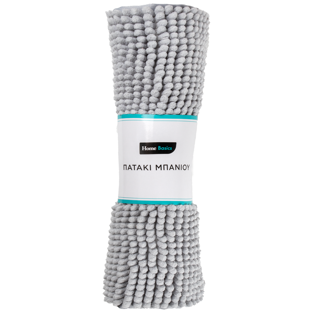 Home Basics Πατάκι Μπάνιου Σενίλ Γκρι 40x60cm