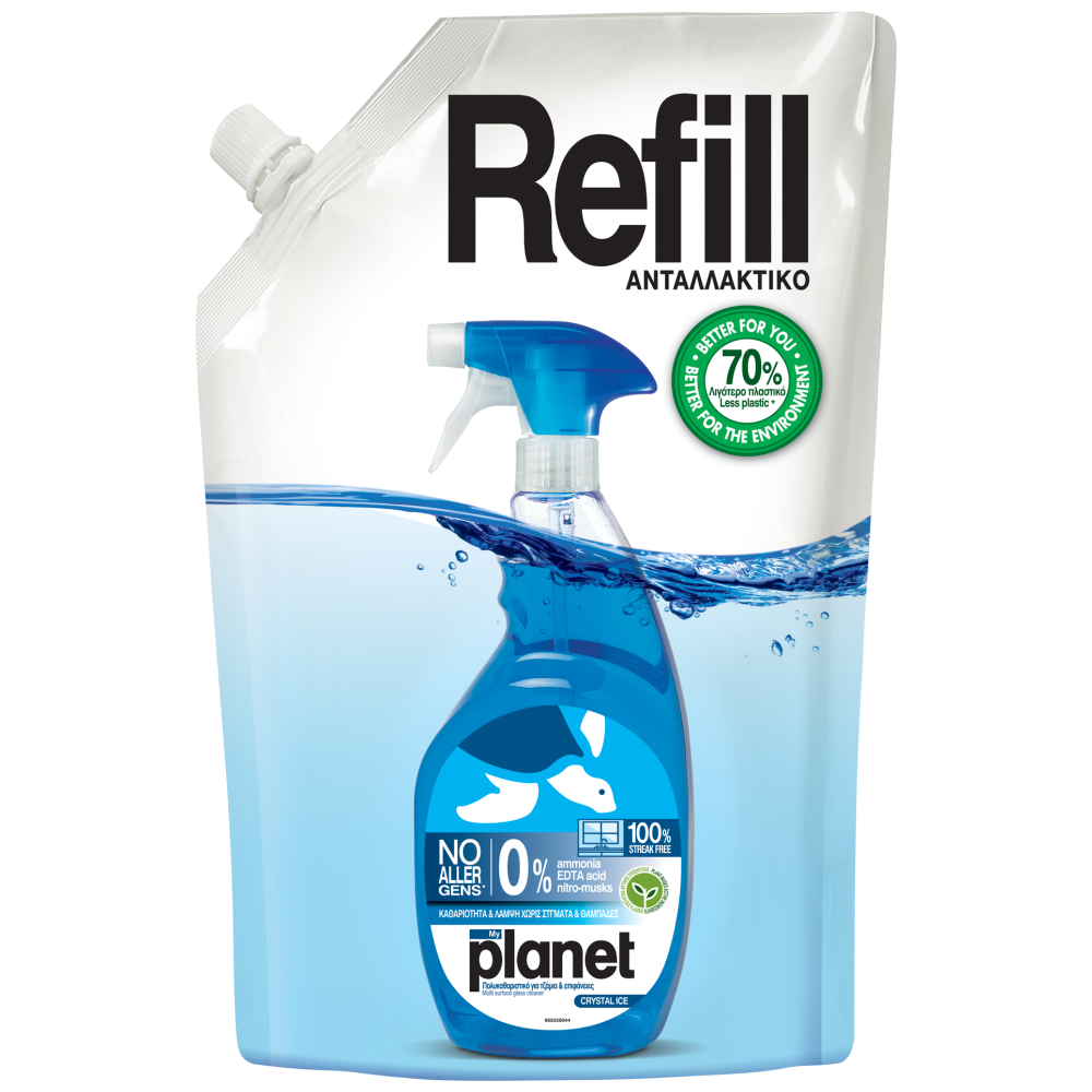Planet Υγρό Tζαμιών Cryst. Ανταλλακτικό 750ml