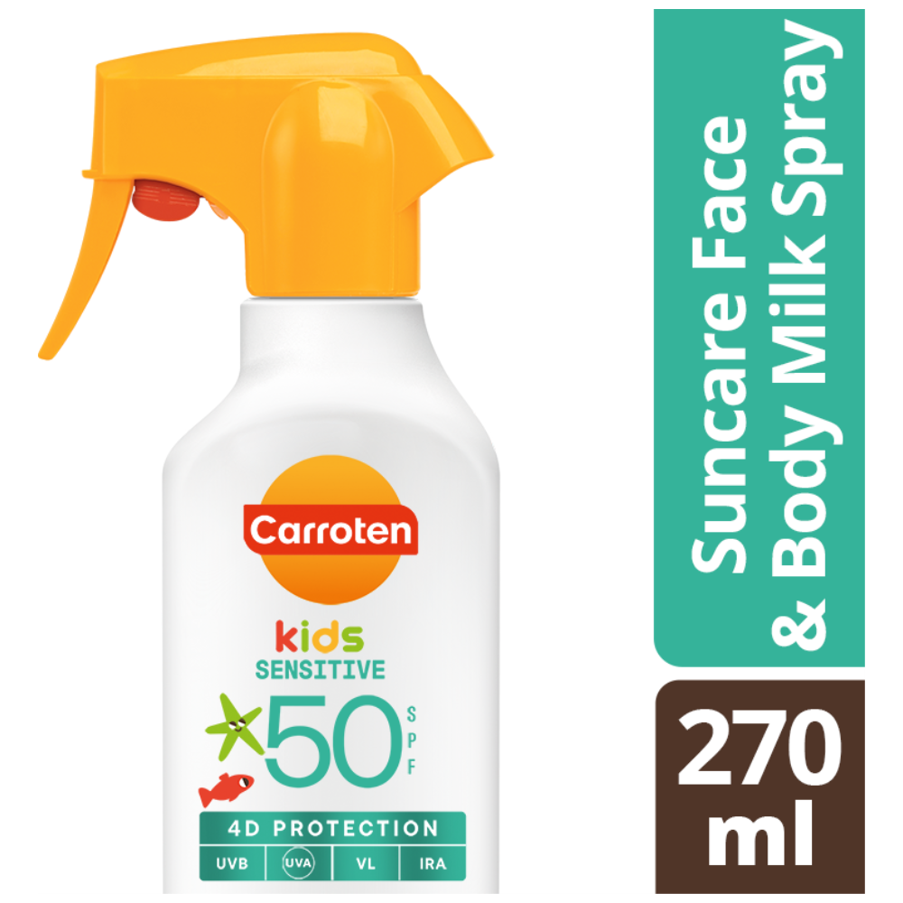 Carroten Kids Αντηλιακό Γαλάκτωμα Σπρευ Trigger SPF50 270ml