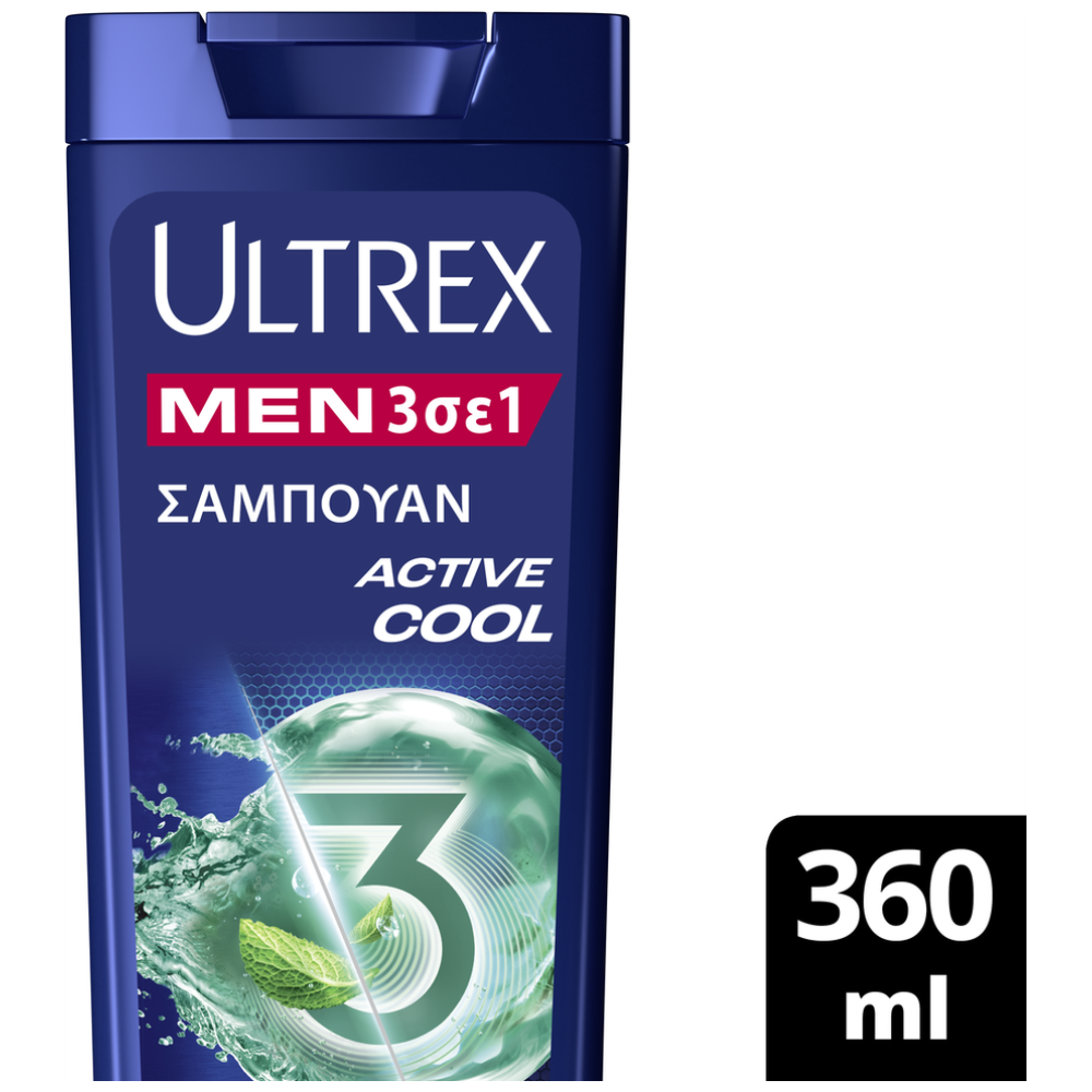 Ultrex 3 In 1 Σαμπουάν Act Cool 360ml