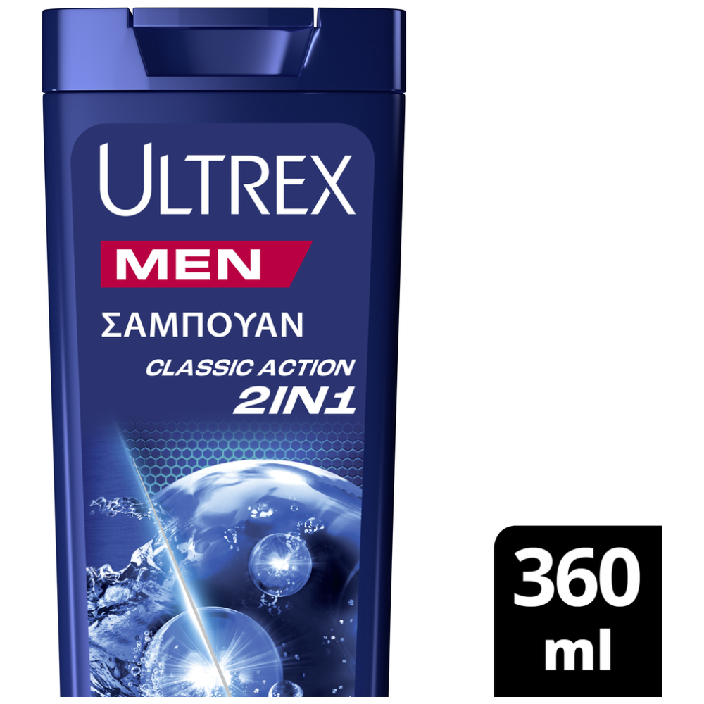 Ultrex Classic 2in1 Σαμπουαν Για Όλους Τους Τύπους Μαλλιών 360ml