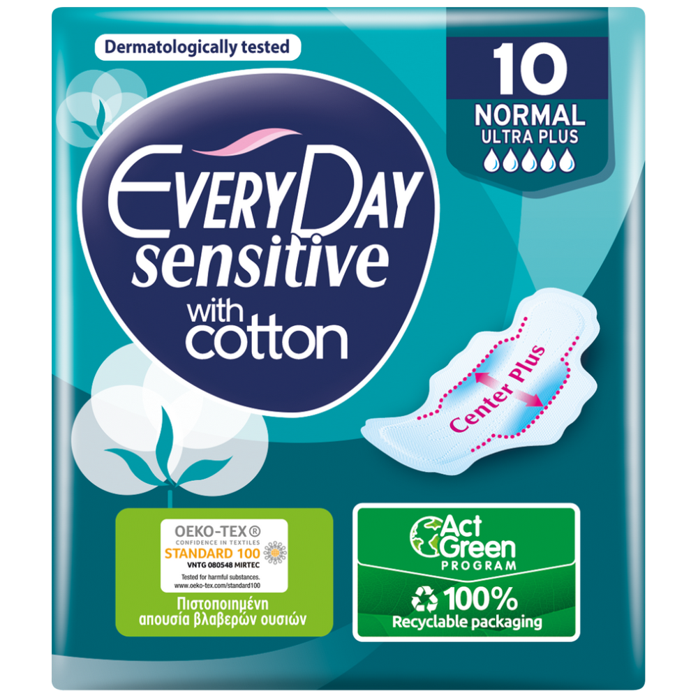 EveryDay Σερβιέτες Sensitive Ultra Plus Normal 10τεμ