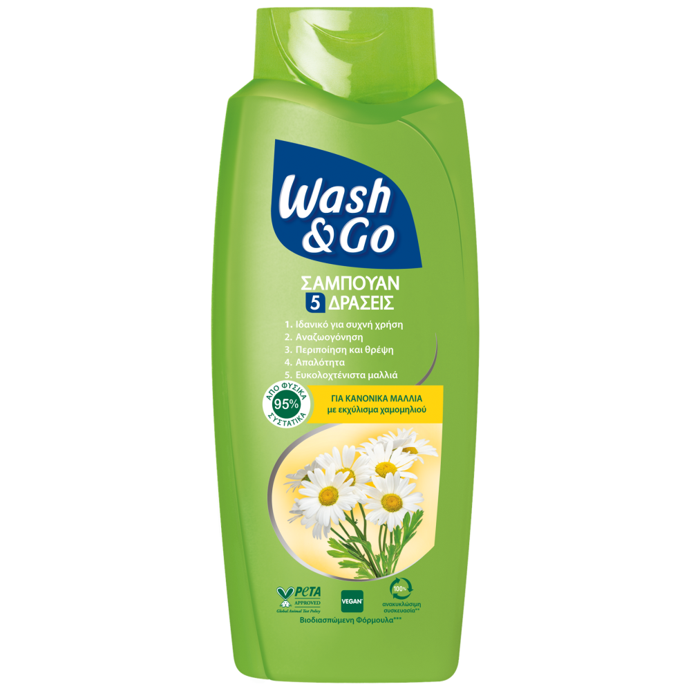 Wash & Go Σαμπουάν Για Κανονικά Μαλλιά 650 ml