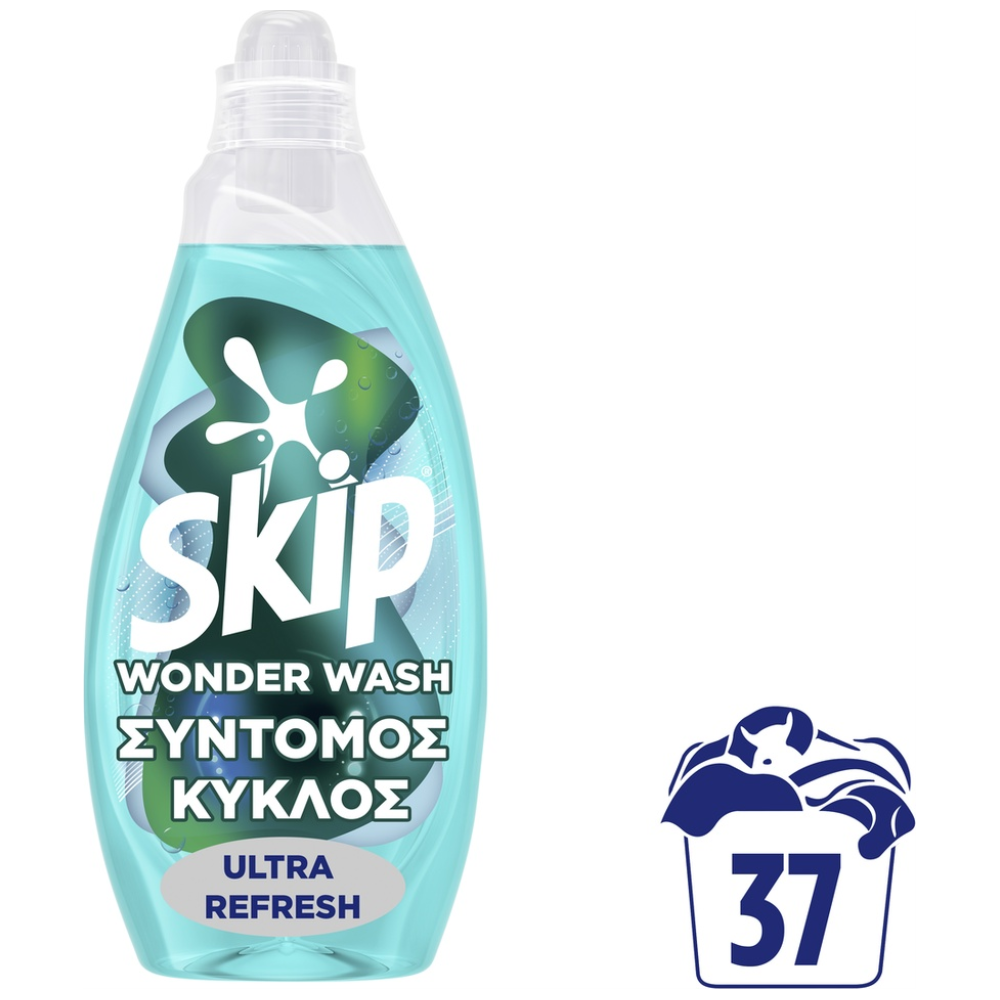 Skip Wonder Wash Υγρό Απορρυπαντικό Πλυντηρίου Ultra Refresh 37μεζ 1,524lt