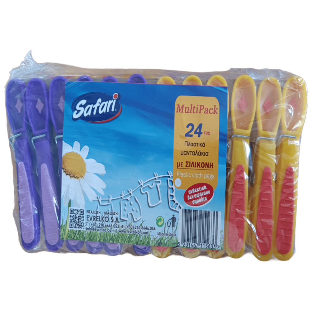 Safari Μανταλάκια Σιλικόνης 24τεμ