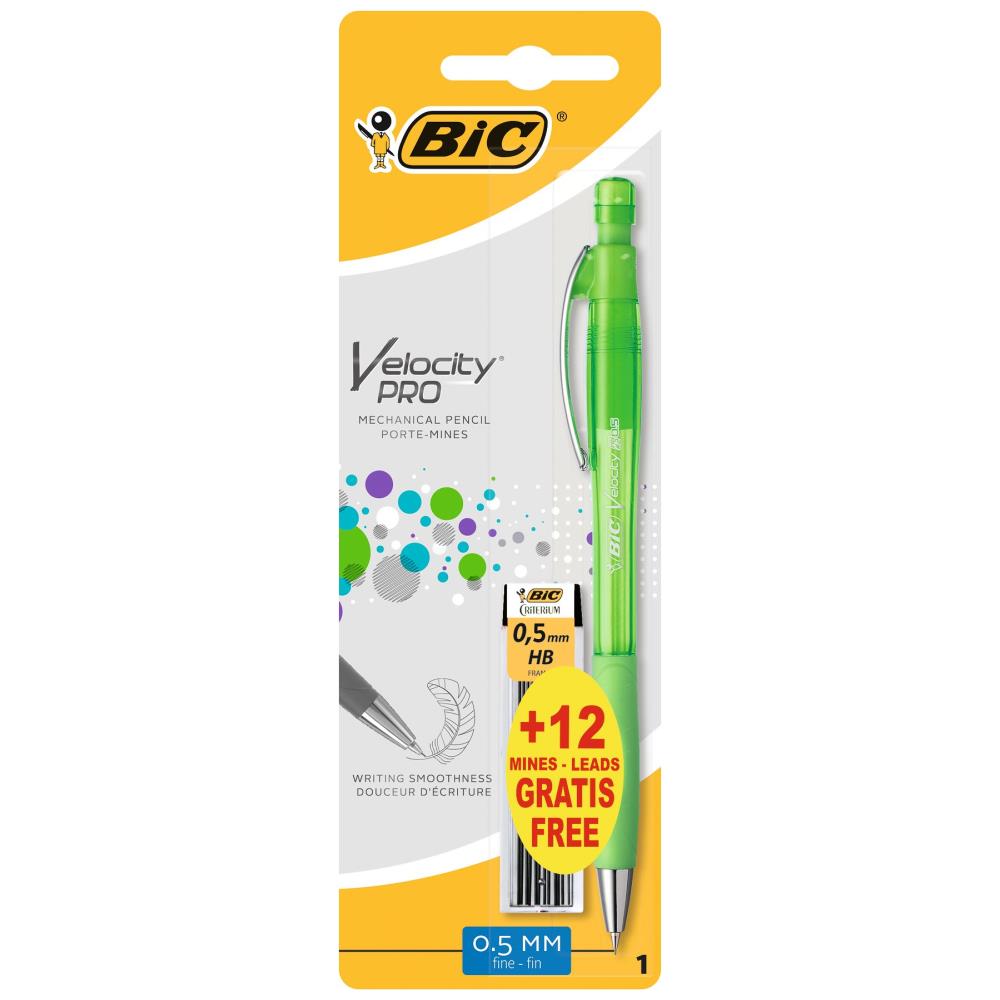 BIC Velocity Pro 0.5mm Μηχανικό Μολύβι Διάφορα Χρώματα & Δώρο BIC HB 12 Μύτες