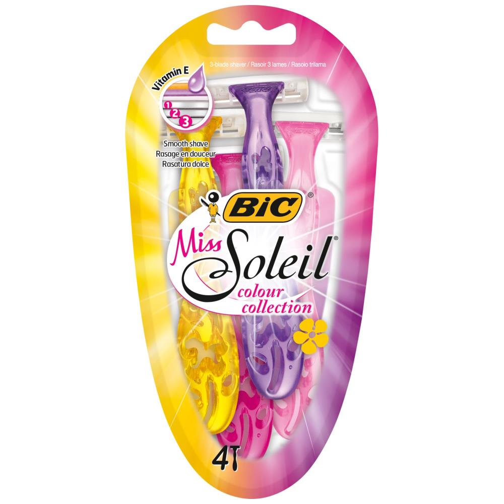 BIC Miss Soleil Colour Collection Γυναικεία Ξυραφάκια 4τεμ