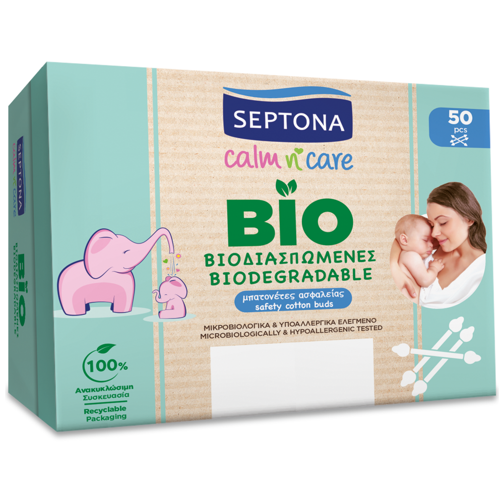 Septona Βιοδιασπώμενοι Ωτοκαθαριστές Baby 50τεμ