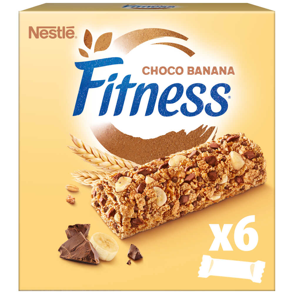 Nestle Fitness Μπάρες Δημητριακών Μπανάνα 6x23,5gr
