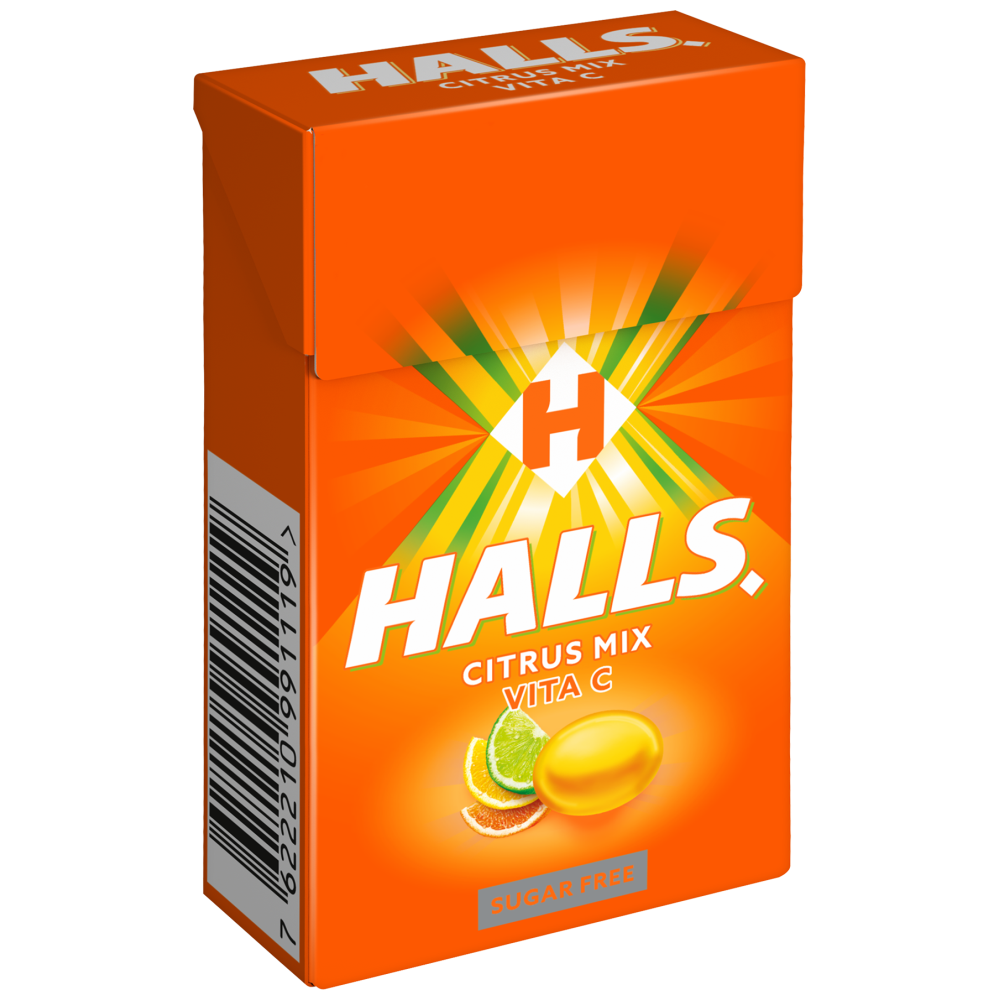 Halls Vita-C Καραμέλες Assorted Χωρίς Ζάχαρη 28gr