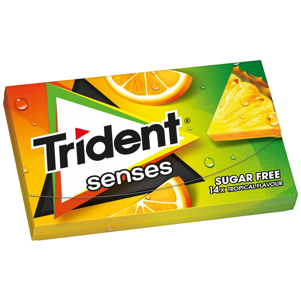 Trident Senses Τροπικά Φρούτα 27gr ΠΛΤ €1,00