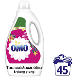 Omo Υγρό Απορρυπαντικό Πλυντηρίου Τροπικά Λουλούδια 45μεζ 2,25lt