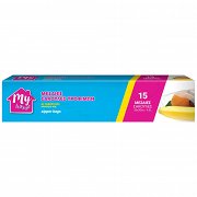 My Home Σακούλες Τροφίμων Zip Μεσαίες 26x30cm 15τεμ