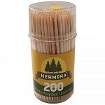 Hermina Οδοντογλυφίδες Στρογγυλές Βαρελάκι 200τεμ