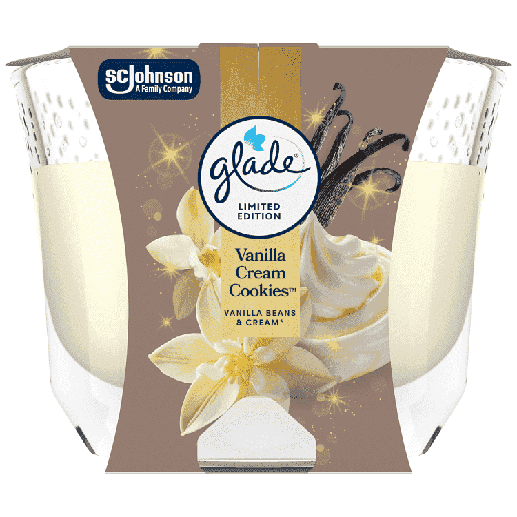 Glade Large Candle Vanilla Cream Cookies 204gr