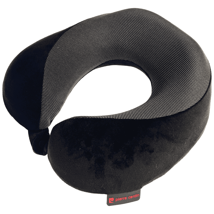 Piere Cardin Μαξιλάρι Ταξιδίου Βελουτέ Μαύρο 30x30cm