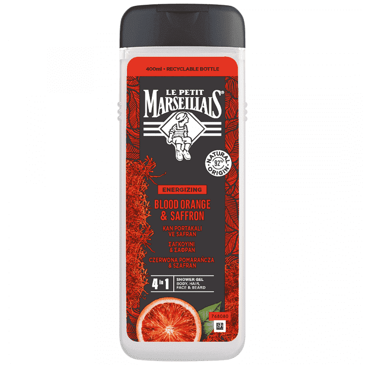 Le Petit Marseillais Men Αφρόλουτρο Σαγκουίνι & Σαφράν 400ml