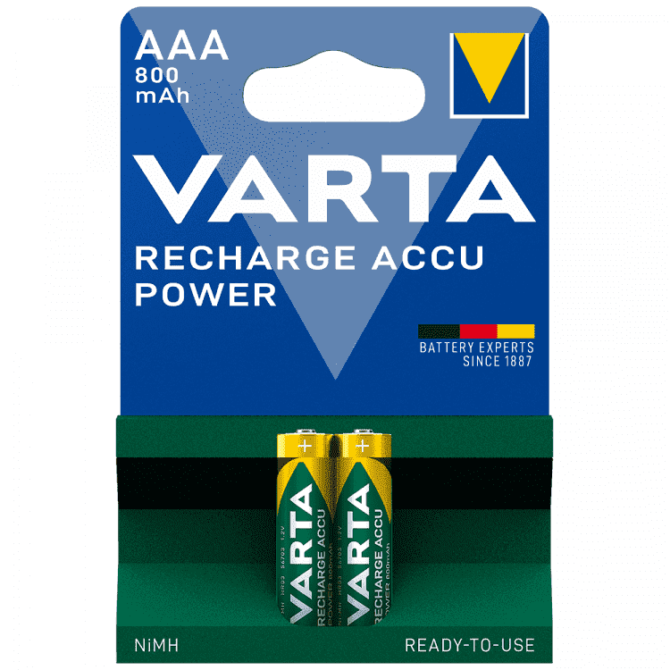 Varta Μπαταρίες Eαπαναφ. ΑΑΑ 800mah 2 τεμάχια