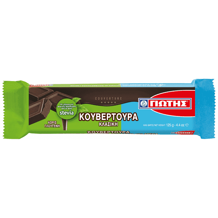 Γιώτης Κουβερτούρα Με Stevia 125gr