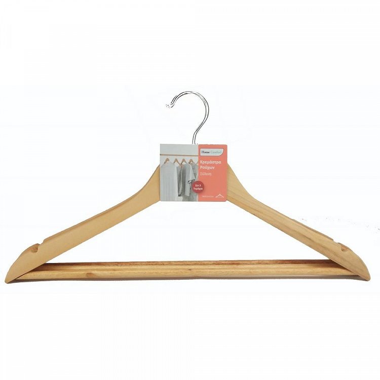 Home Comfort Κρεμάστρα Ξύλινη 3τεμ